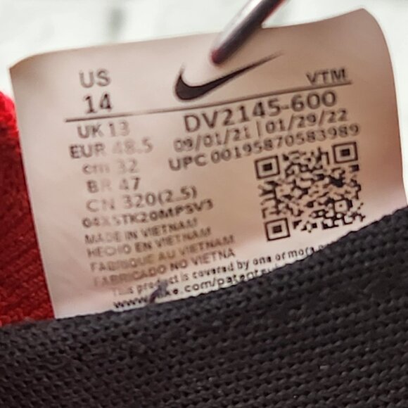 Nike React Phantom Run Flyknit 2 Men's Size 14 Red Athletic Running Slip On Shoe - Picture 10 of 10